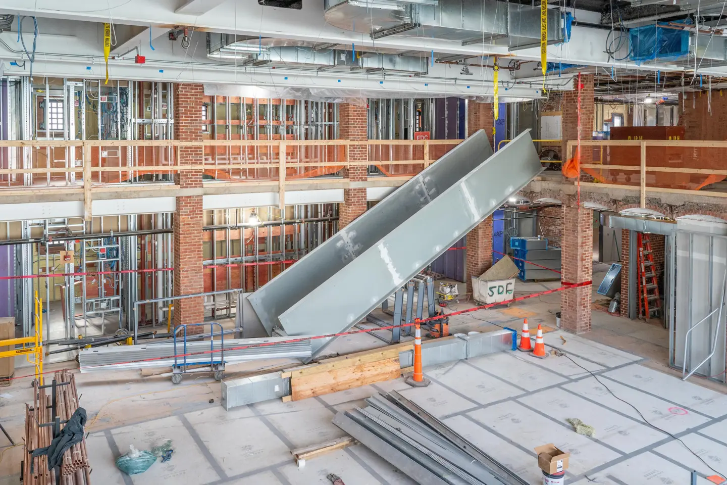Interior of building under construction
